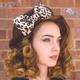 Chocolate Brown Beret Hat With Leopard Fake Fur Bow, Wool Felt Hat, French Winter