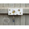 Bees Key Hook Rack, Necklace Jewellery Hanger Organiser, Tea Towel Holder