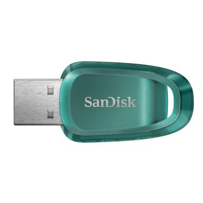 SANDISK USB-Stick "Cruzer Ultra Eco 512GB, USB 3.2, Gen. 1, 100MB/s, 5 Jahre Garantie" USB-Sticks Gr. 512 GB, blau (türkis) USB-Sticks