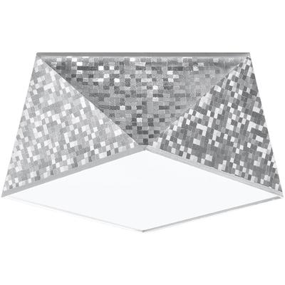 SOLLUX LIGHTING Deckenleuchte "HEXA", silber, H: 15cm, Lampen, verteiltes Licht nach unten