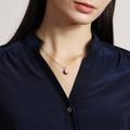 Lapis Lazuli Necklace - Genuine Mini Moon Pendant On 14K Gold Filled Chain Dainty & Delicate Handmade Jewelry For Women, Mom, Bff