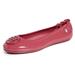 Tory Burch Shoes | Nib Tory Burch Minnie Patent Leather Ballet Travel Flat Washed Berry Us 8 Authnt | Color: Pink/Red | Size: 8