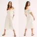 Free People Dresses | Free People Acting Cool Midi Dress Off The Shoulder Button S | Color: White | Size: S