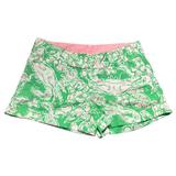 Lilly Pulitzer Shorts | Lilly Pulitzer Women’s Barclay Shorts Size 2 Green Pink Floral Cotton 3” Inseam | Color: Green | Size: 2