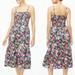 J. Crew Dresses | Jcrew Floral Smocked Spaghetti Strap Midi Dress Womens Small | Color: Pink/Yellow | Size: S