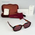 Gucci Accessories | Brand New Gucci Gg1535s 005 Orange Havana Violet Women Geometric Sunglasses | Color: Brown/Purple | Size: 54x20x140