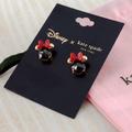 Kate Spade Jewelry | Kate Spade X Disney Minnie Mouse Stud Earrings | Color: Black/Gold | Size: Os