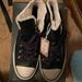 Converse Shoes | Men’s Converse Black Leather High Top Sz Men’s 9 | Color: Black | Size: 9