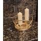 Elegant Gold Glass Votive Candle Holder, Luxury Tealight Candle, Pillar Candle Holding Centrepiece, Dining Table, Wedding Party Centrepiece