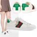 Gucci Shoes | Gucci Sneakers New Ace Kitten White Leather Shoes W Web Sz 41 11 | Color: White | Size: 11