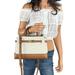 Michael Kors Bags | Michael Kors Reed Small Belted Satchel Shoulder Crossbody Bag Mk Vanilla Brown | Color: Brown/White | Size: Os