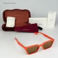 Gucci Accessories | Brand New Gucci Gg1539s 004 Orange Brown Unisex Rectangle Sunglasses | Color: Brown/Orange | Size: 55x19x145