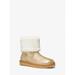 Michael Kors Shoes | Michael Kors Outlet Julia Faux Fur Trim Metallic Leather Boot 10 Pale Gold New | Color: Gold | Size: 10