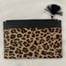 J. Crew Bags | J. Crew Cheetah And Black Leather Clutch | Color: Black/Brown | Size: Os