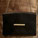 Michael Kors Bags | Michael Kors Leather Envelope Gold Chain Clutch | Color: Black/Gold | Size: Os