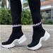 Michael Kors Shoes | Michael Kors Olympia Oversized Sole Black And White Sneakers Booties Size 7 | Color: Black/White | Size: 7