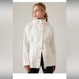 Athleta Jackets & Coats | Athleta Rainout Sutro Trench Jacket Magnolia White #986278 Medium Hood Coat New | Color: Cream/White | Size: M
