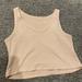 American Eagle Outfitters Tops | American Eagle Soft Waffle Knit Pink V Neck Crop Top | Color: Pink | Size: Xs
