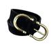 Free People Accessories | Free People Double Sided Buckle Black Suede Fashion Belt Gold Med/Large Guc | Color: Black/Gold | Size: Os