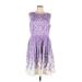 Talbots Casual Dress - A-Line: Purple Dresses - Women's Size 12