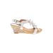 Patrizia by Spring Step Wedges: White Shoes - Women's Size 38 - Open Toe