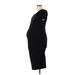Isabel Maternity Casual Dress - Bodycon: Black Solid Dresses - Women's Size Large