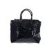 Asia Bellucci Leather Satchel: Patent Black Print Bags