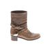 Stuart Weitzman Boots: Brown Print Shoes - Women's Size 7 - Round Toe