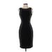 Calvin Klein Cocktail Dress - Party High Neck Sleeveless: Black Solid Dresses - Women's Size 2