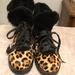 J. Crew Shoes | J.Crew Nordic Leather Calf Hair With Leopard Print Boot Sz 8 | Color: Black/Yellow | Size: 8