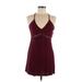Intimately by Free People Casual Dress - Party V-Neck Sleeveless: Burgundy Solid Dresses - Women's Size Medium