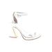 Circus Heels: Silver Solid Shoes - Women's Size 6 - Peep Toe