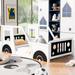 Twin Size Fun And Playful Classic Car Design Classic Car-Shaped Platform Bed with Wheels,Pine Wood And Mdf,Easy Assembly