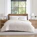 Tahari Luca Cotton Blend 3 Piece Comforter Set Polyester/Polyfill/Cotton in White | King Comforter + 2 King Shams | Wayfair LUU-3CS-KING-AZ-COCO