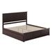 AFI Furnishings Madison King Platform Bed w/ Matching Footboard & Twin XL Trundle in Walnut Wood in Brown | 50 H x 79.92 W x 83.46 D in | Wayfair