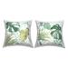 Stupell Industries Tropical Green Leaves Pattern 2 Piece Outdoor Printed Pillow Set by Grace Popp /Polyfill blend | 18 H x 18 W x 7 D in | Wayfair