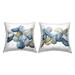 Stupell Industries Rows of Stones Organic Blue Brown Patterns 2 Piece Outdoor Printed Pillow Set by Grace Popp | 18 H x 18 W x 7 D in | Wayfair