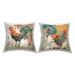 Stupell Industries Bold Vintage Farmhouse Rooster 2 Piece Outdoor Printed Pillow Set by Evelia Designs /Polyfill blend | Wayfair