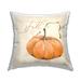 Stupell Industries Fall Is My Favorite Color Orange Pumpkin Seasonal Design Outdoor Pillow by Stephanie Workman Marrott | Wayfair pla-268_osq_18x18