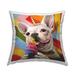 Stupell Industries Rainbow French Bulldog Unicorn Ice Cream Colorful Outdoor Printed Pillow by Lucia Heffernan /Polyfill blend | Wayfair