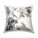 Stupell Industries Floral Indoor/Outdoor Throw Pillow Polyester/Polyfill blend in Blue/Gray | 18 H x 18 W x 7 D in | Wayfair plc-947_osq_18x18