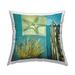 Stupell Industries Throw Square Indoor/Outdoor Pillow Cover & Insert Polyester/Polyfill blend in Blue/Green | 18 H x 18 W x 7 D in | Wayfair