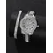 3 Stück Set Silber Luxus Strass Uhren Frauen Kristall Quarz Armband Uhren Armbanduhr Damen Kleid