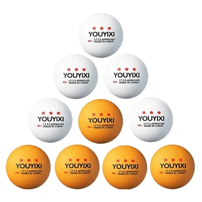 10 Stück Tischtennis ball Ersatz Pingpong Ball 3-Sterne Standard Tischtennis ball für Indoor/Outdoor Tischtennis platte Image