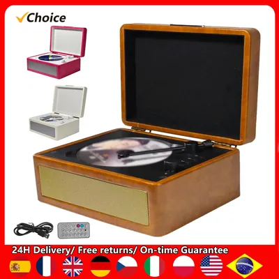 Retro-CD-Player Tray-Typ BT-Kassette Plattenspieler Audio-Plattenspieler High-Fidelity-USB-Laufwerk Image