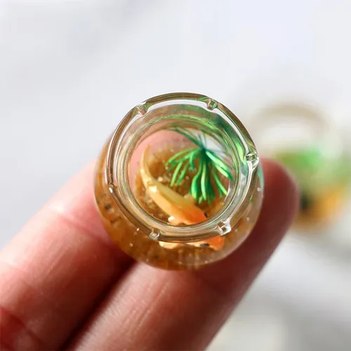 1pc neue Puppenhaus Miniatur Glas Aquarium Schüssel Aquarium Puppenhaus Home Ornament Spielzeug für