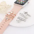 Ornement en diamant pour bracelet Apple Watch breloques en métal bracelet en silicone anneau