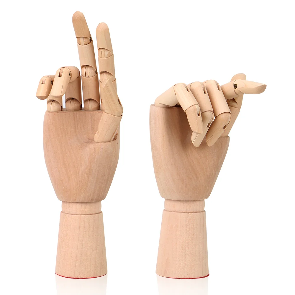 Skizze Schaufenster puppe Modell bewegliche Gliedmaßen menschliche Künstler Modelle 10 Zoll hoch Holz Hand Modell flexible Gelenk puppe Wohnkultur