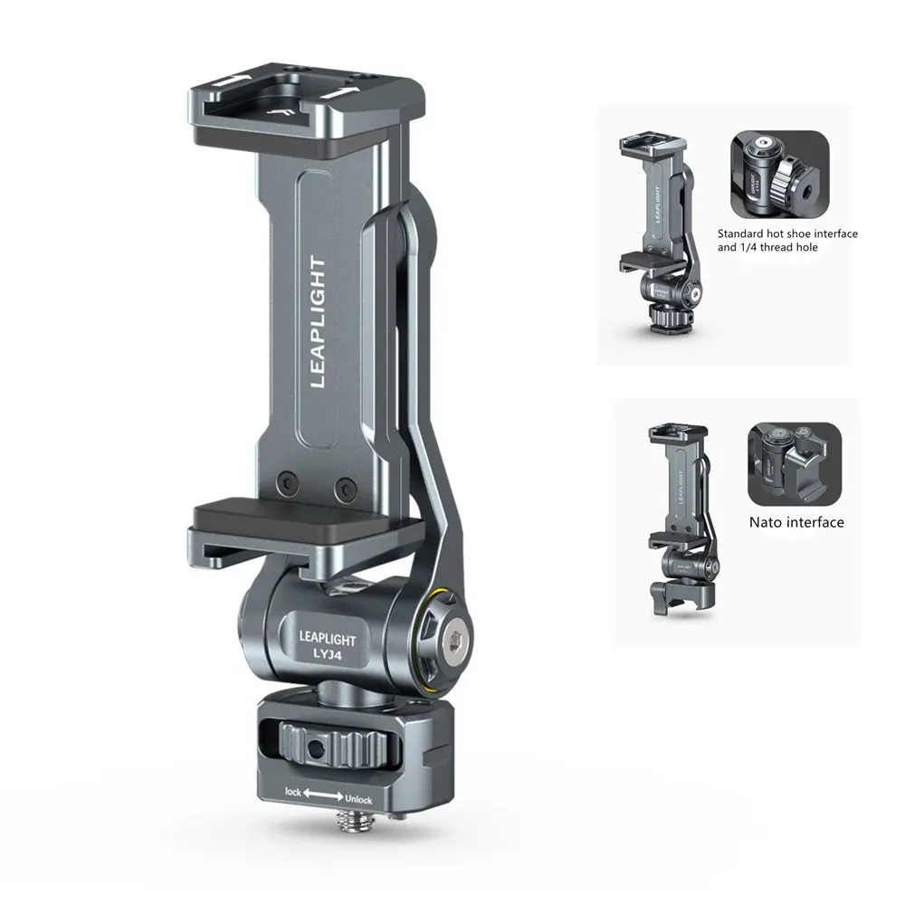 Support de trépied de téléphone portable en métal, adaptateur de support de smartphone, chaussure froide Arca pour iPhone 15, 14, 13, 12, 11 Max, Pro X, Poly, Samsung, mise à niveau