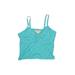 Lands' End Swimsuit Top Teal V-Neck Swimwear - Women's Size 18